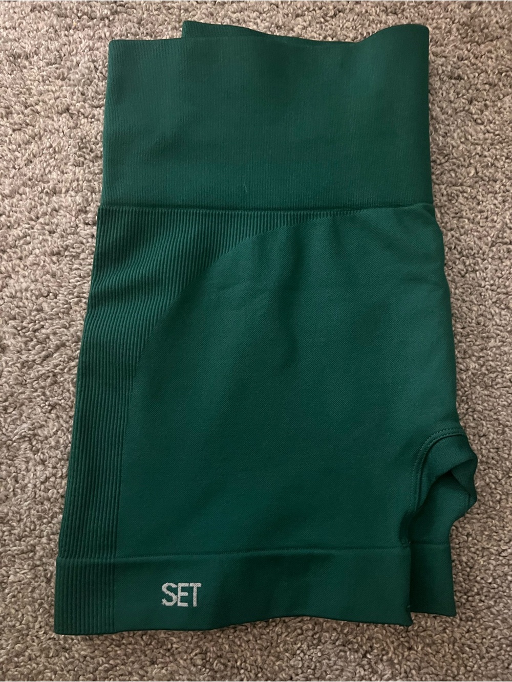 SET Active Emerald Green Athletic Biker Shorts
